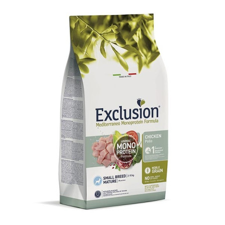 EXCLUSION Mediterraneo Monoproteico Mature small pollo 2 kg - 