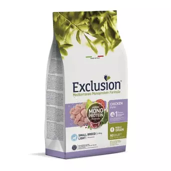 EXCLUSION Mediterraneo Monoproteico Adult light small pollo 2 kg - 