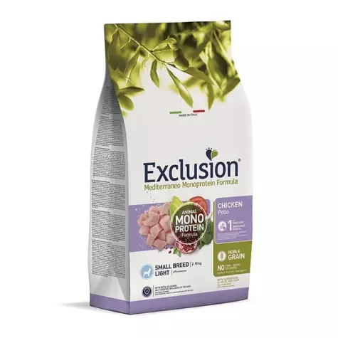 EXCLUSION Mediterraneo Monoproteico Adult light small pollo 2 kg - 