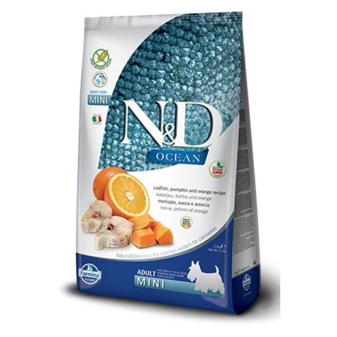 Farmina n et d low grain Chien mini épeautre avoine cabillaud arancia 2,5 kg