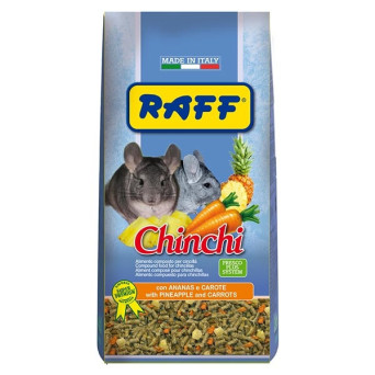 RAFF Chinchi für Chinchillas mit Ananas und Karotte 800 gr.