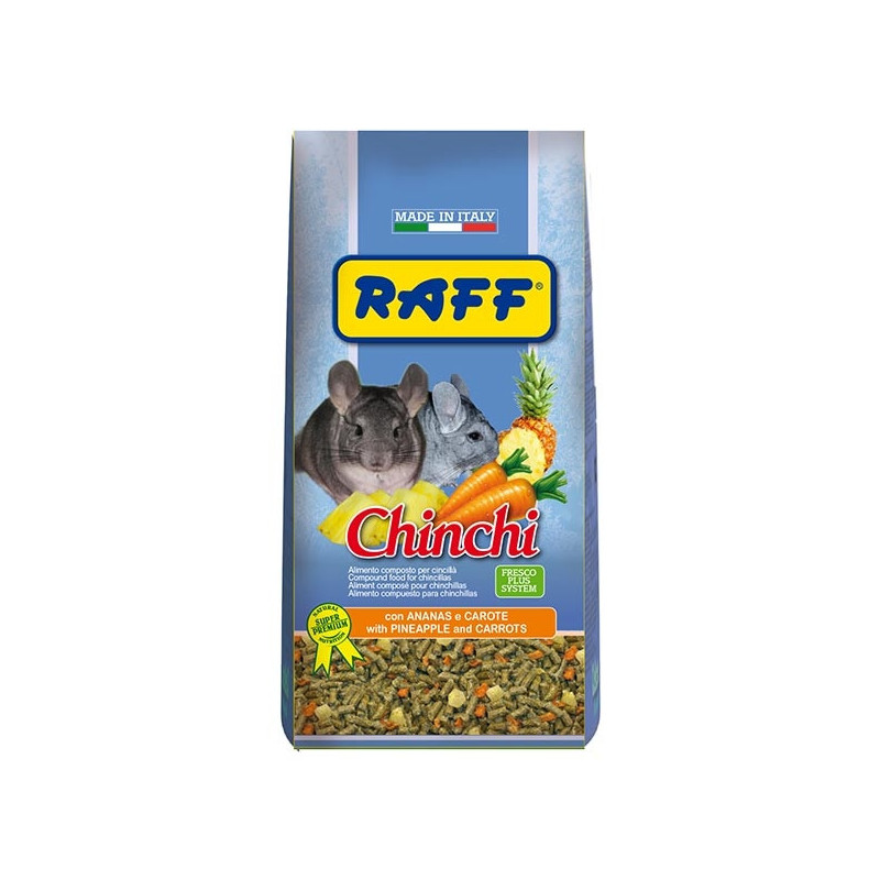 RAFF Chinchi pour Cincillà avec Ananas et Carota 800 g RAFF Chinchi pour Cincillà avec Ananas et Carota 800 g