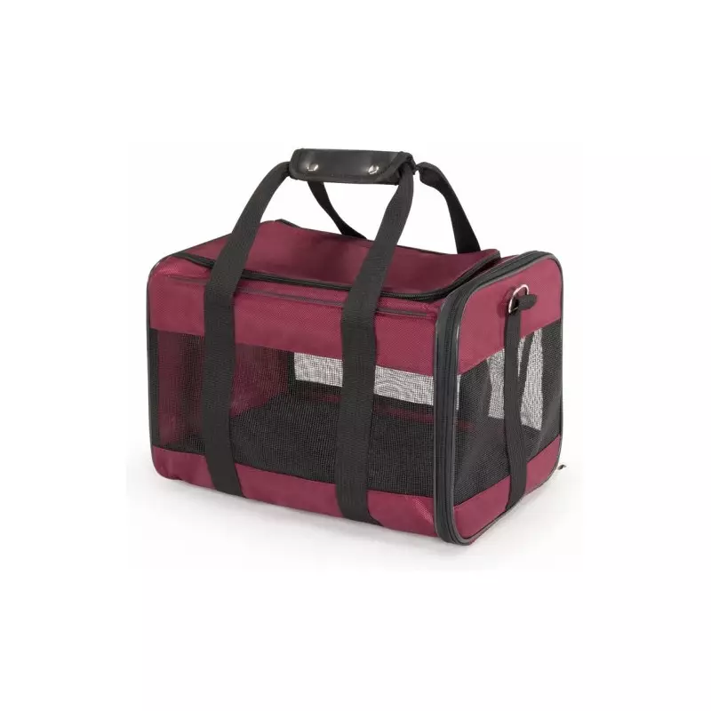CAMON Trasportino per Piccoli Animali Bordeaux 41x29x29 cm.