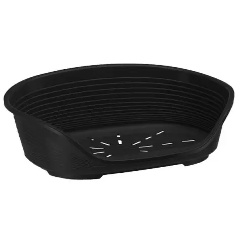 FERPLAST Cuccia in Plastica Siesta Deluxe Nero L 49 x W 36 x H 17,5 cm - 