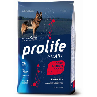 PROLIFE Cane Smart Adult Manzo&Riso Medium/large 12 kg - 
