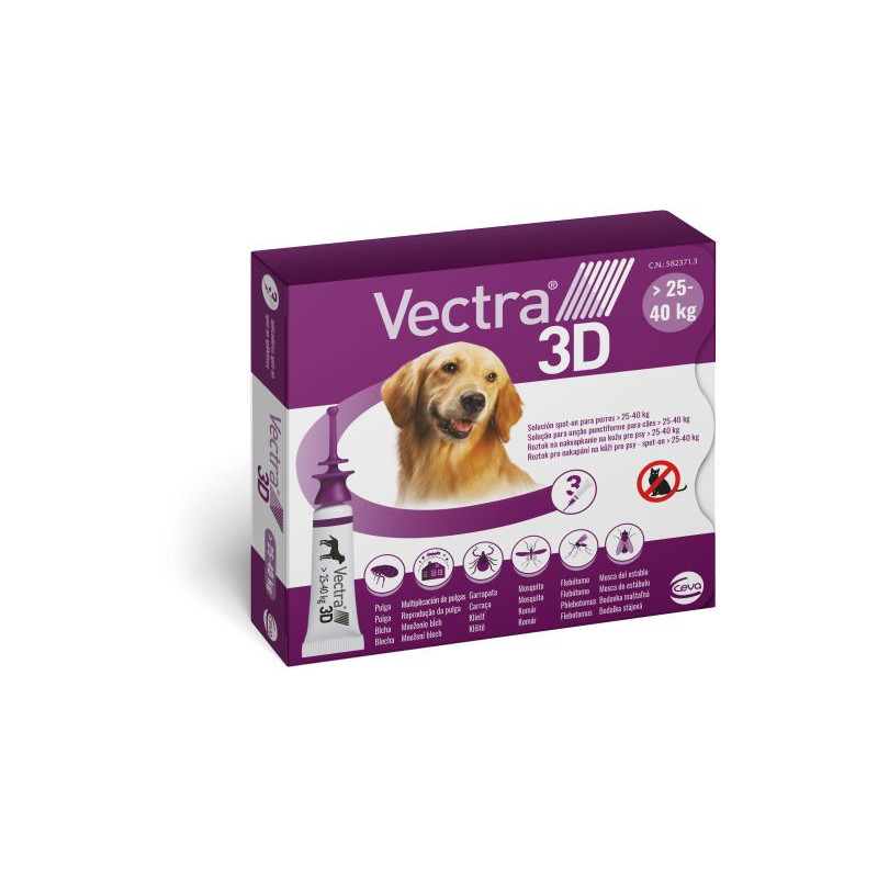 Ceva Vectra 3D viola pour Chien 2540 kg