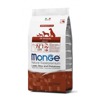 MONGE cane adult mini agnello riso patate 2,5 kg - 
