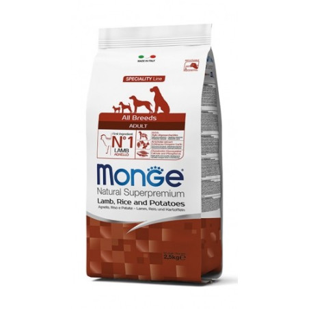 MONGE cane adult mini agnello riso patate 2,5 kg - 