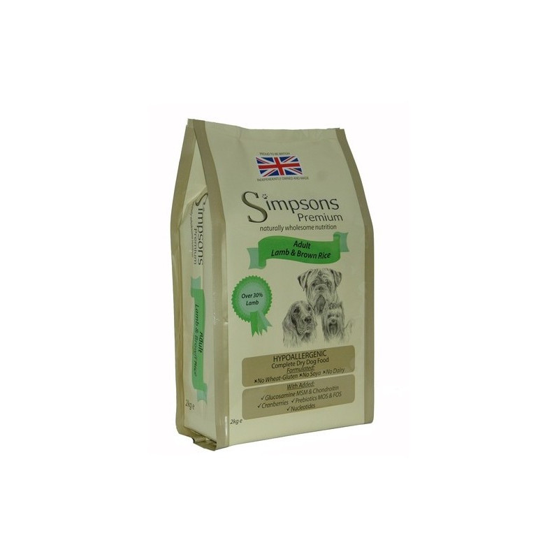 SIMPSONS Premium chien adult agneau et riz integrale 12 kg