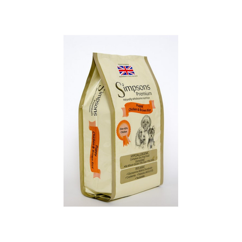 SIMPSONS Premium puppy poulet et riz integrale 12 kg SIMPSONS Premium puppy poulet et riz integrale 12 kg