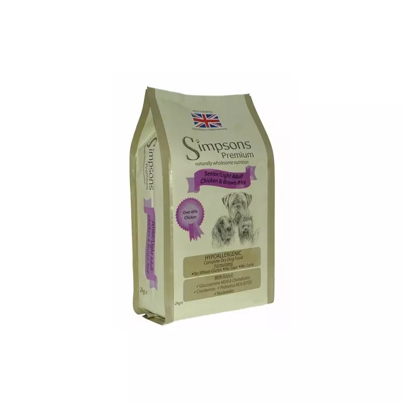 SIMPSONS Premium Hund Senior helles Huhn und brauner Reis 12 kg