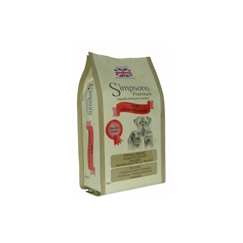 SIMPSONS Premium chien adult poulet et riz integrale 12 kg SIMPSONS Premium chien adult poulet et riz integrale 12 kg