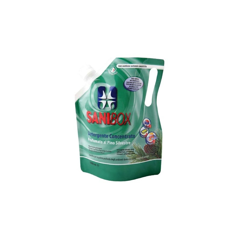 PROFESSIONAL PETS Detergente Sanibox Profumato al Pino Silvestre 1 L. PROFESSIONAL PETS Detergente Sanibox Profumato al Pino Silvestre 1 L.