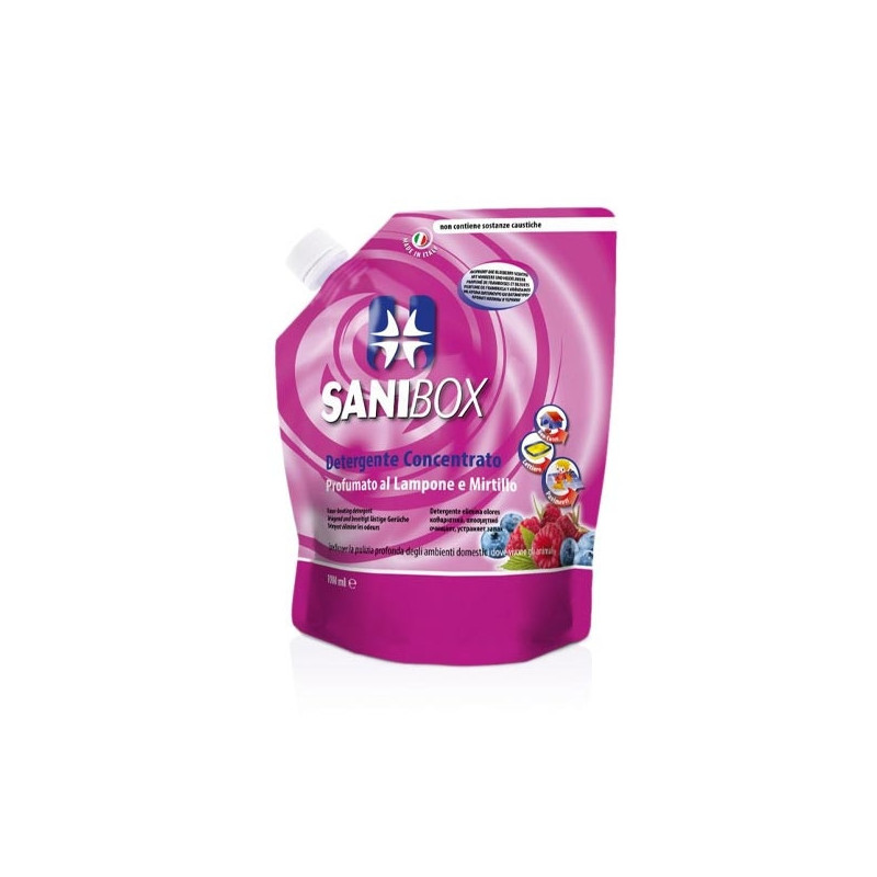 PROFESSIONAL PETS Detergente Sanibox Profumato al Lampone e Mirtillo 1 lt.
