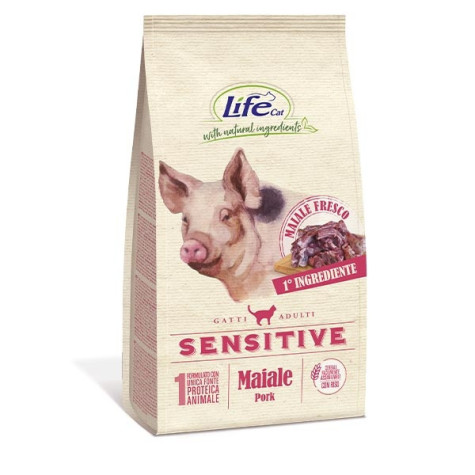 LIFE PET CARE Natural Ingredients Adult Sensitive avec Porc 1,5 kg.
