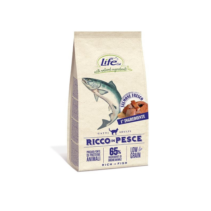 LIFE PET CARE Natural Ingredients Adult Low Grain Ricco in Pesce 400 gr.