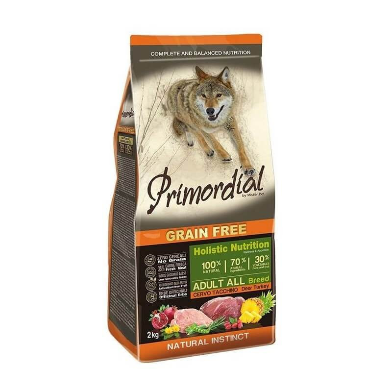 PRIMORDIAL Adult Cerf et Dinde Grain Free 12 kg. PRIMORDIAL Adult Cerf et Dinde Grain Free 12 kg.