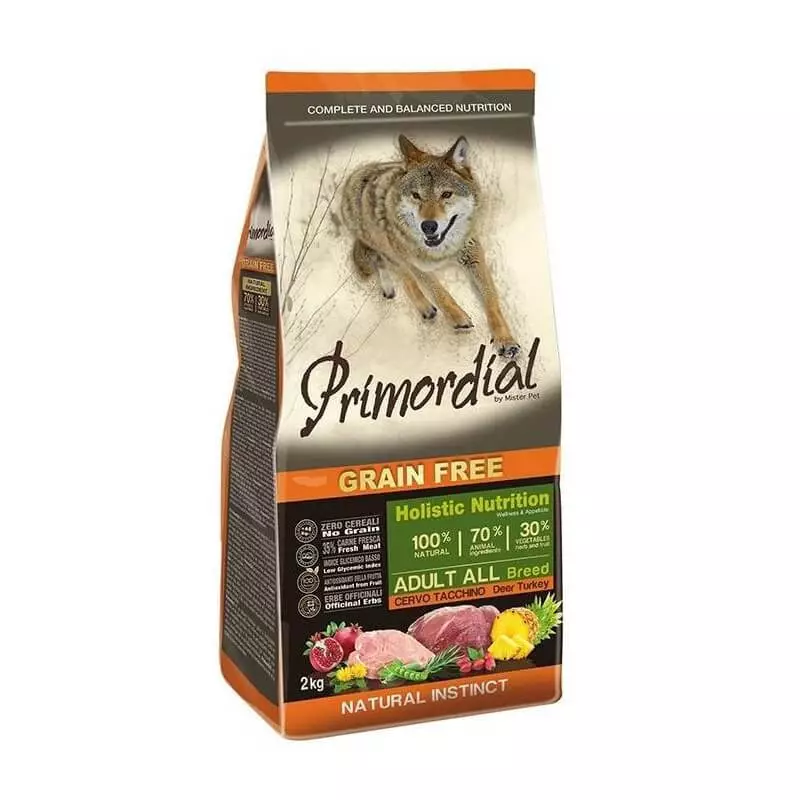 PRIMORDIAL Adult Venison and Turkey Grain Free 2 kg.