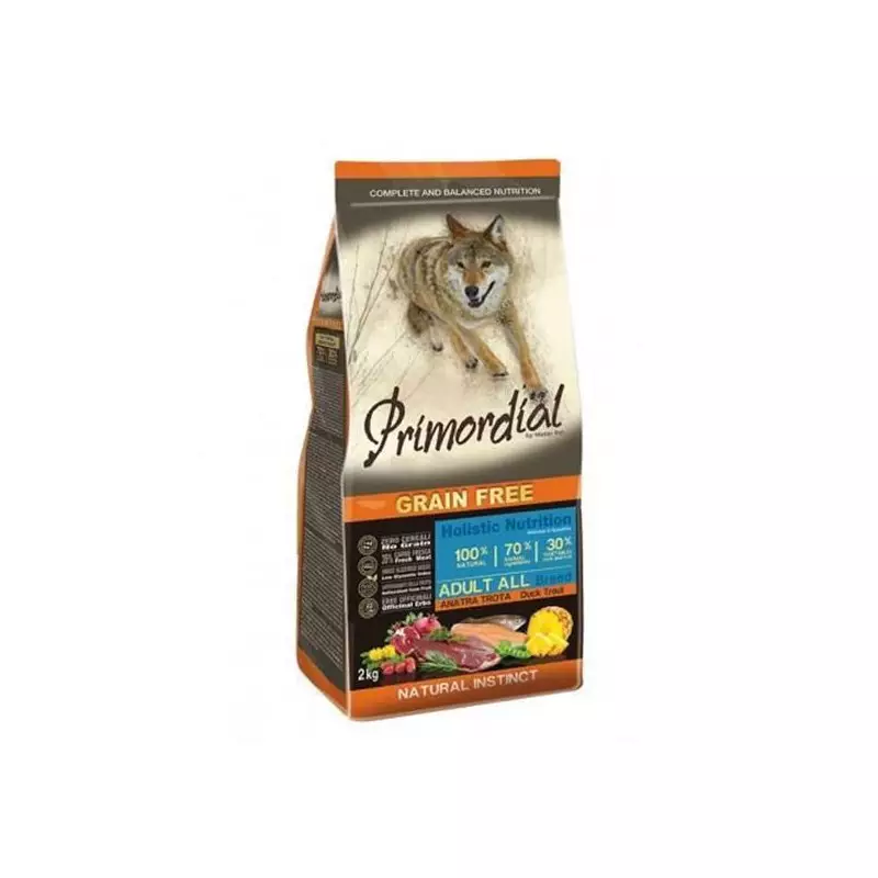 PRIMORDIAL Adult Duck and Trout Grain Free 2 kg.