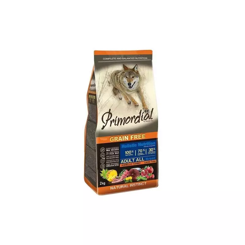 PRIMORDIAL Adult Agnello e Tonno Grain Free 2 kg.