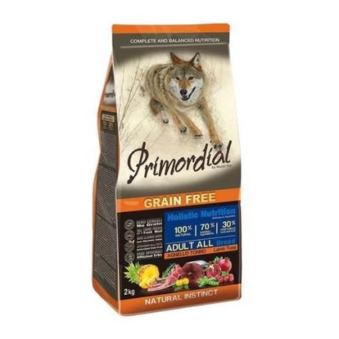 PRIMORDIAL Dry Food for Adult Dogs Lamb and Tuna Grain Free 2 kg.