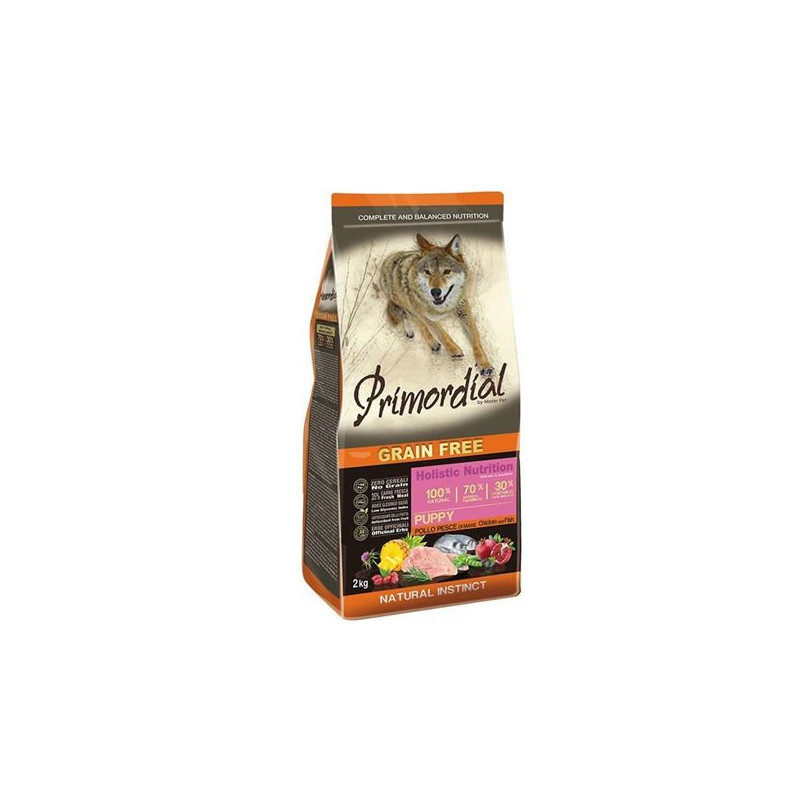 PRIMORDIAL Dry Food for Puppies Chicken and Fish Grain Free 2 kg.