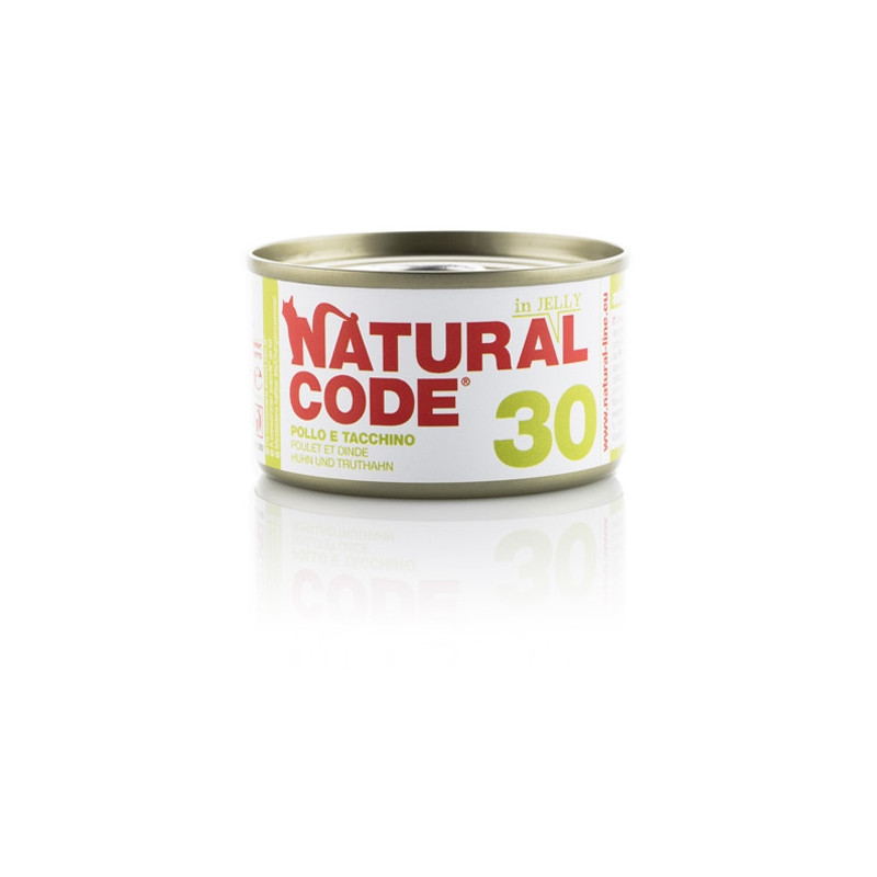 Natural Code - 30 Poulet et Dinde in Jelly 85 g. Natural Code - 30 Poulet et Dinde in Jelly 85 g.