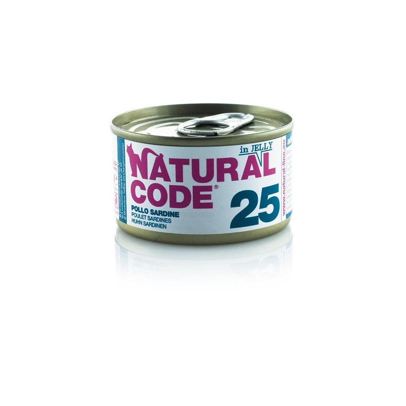 Natural Code - 25 Poulet et Sardine 85 g.