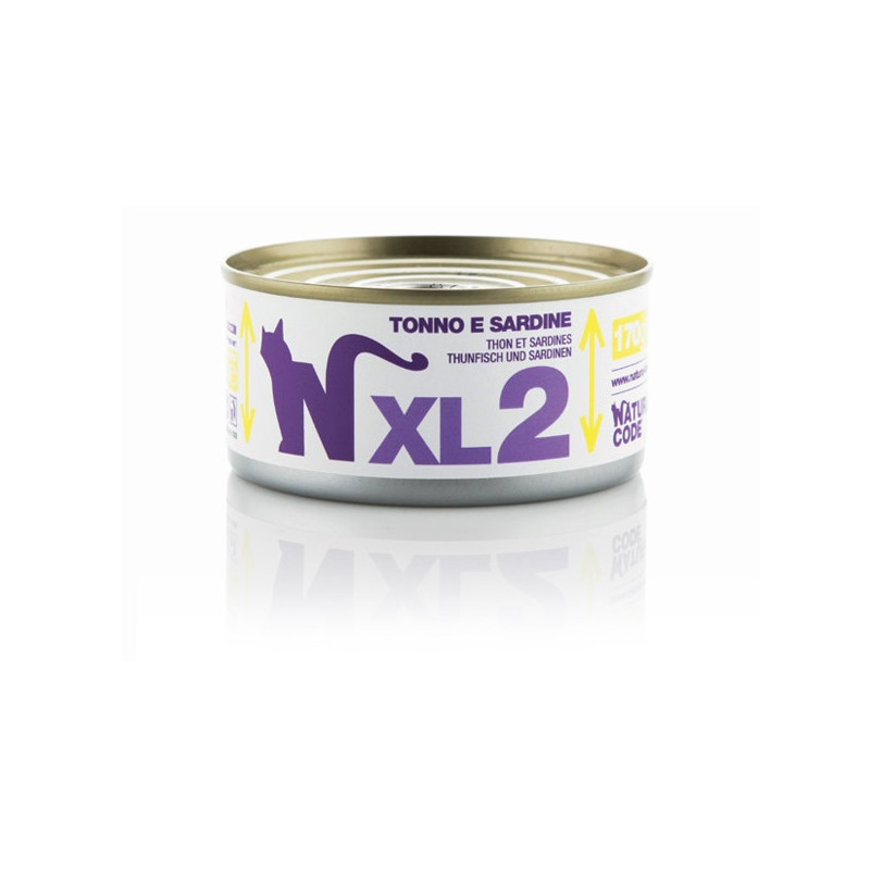 NATURAL CODE - XL 2 avec Thon et Sardine 170 g. NATURAL CODE - XL 2 avec Thon et Sardine 170 g.