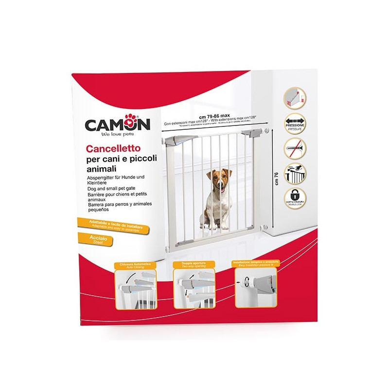 CAMON Barrière pour Chiens et Petites Animali Barrière - C080 1 Accessorio | h76 x 79/86 cm