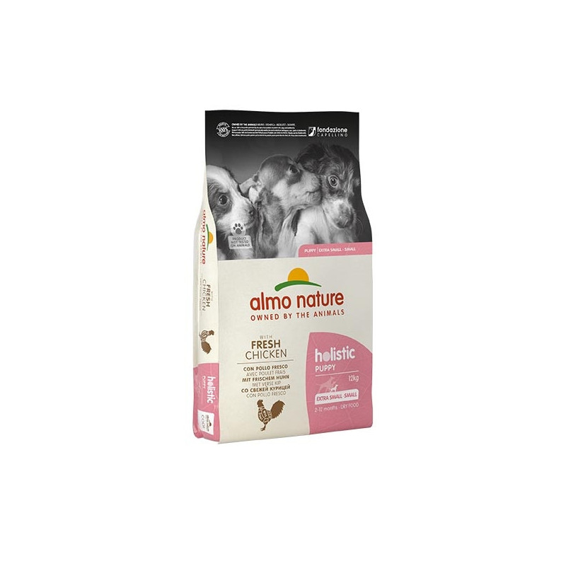 ALMO NATURE Holistic XSmall et Small Puppy Poulet et Riz 12 kg.