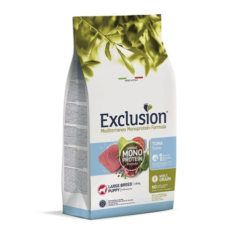 EXCLUSION MEDITERRANEO Monoprotein Puppy Large Breed with Tuna 12 kg.