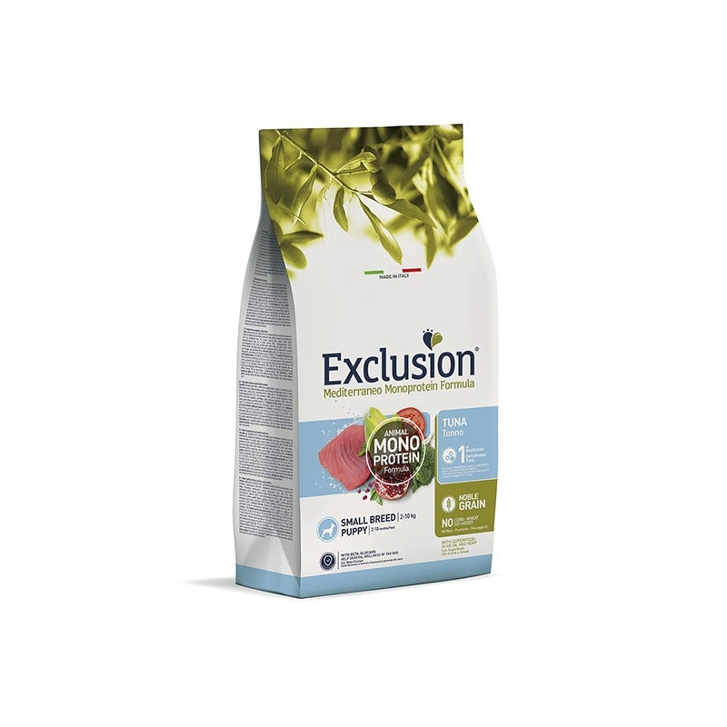 EXCLUSION MEDITERRANEO Monoprotein Puppy Small Breed avec Thon 500gr. EXCLUSION MEDITERRANEO Monoprotein Puppy Small Breed avec Thon 500gr.