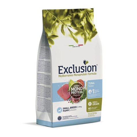 EXCLUSION MEDITERRANEO Monoprotein Puppy Small Breed with Tuna 500gr.