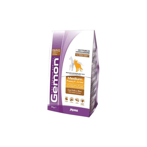 GEMON Dog Medium Puppy & Junior con Pollo e Riso 15 kg. - 