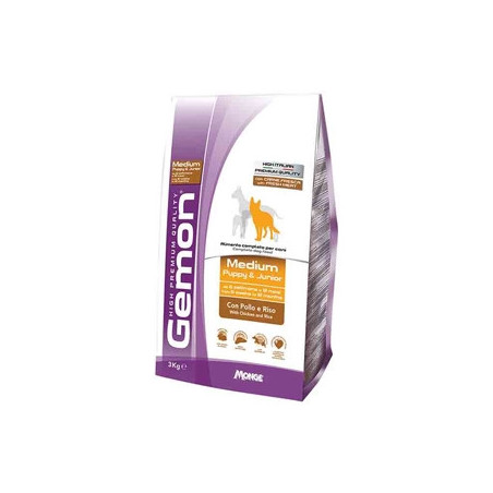 GEMON Dog Medium Puppy & Junior con Pollo e Riso 15 kg. - 