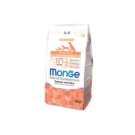 MONGE Natural Superpremium All Breeds Puppy & Junior Salmone e Riso 800 gr. - 