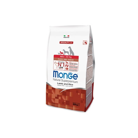 MONGE Natural Superpremium Mini Puppy & Junior Agnello e Riso 800gr. - 