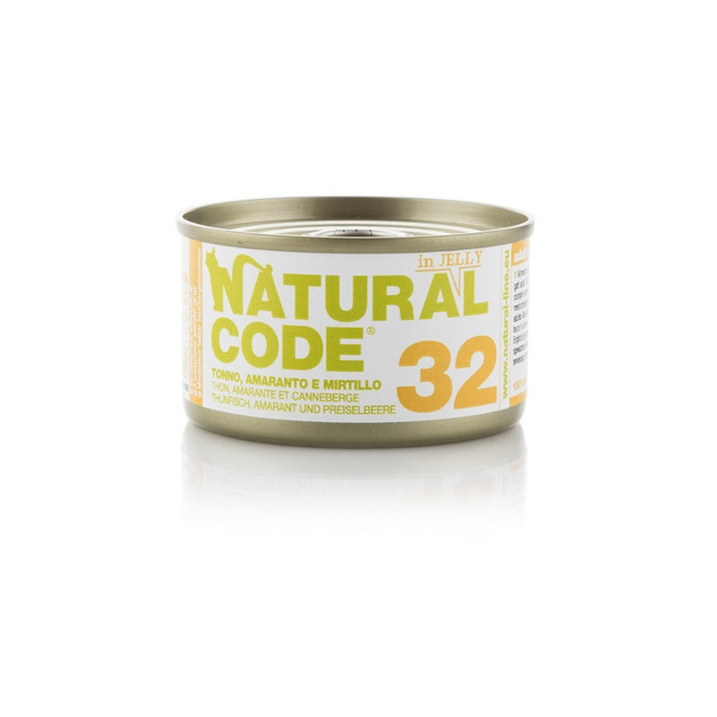 NATURAL CODE 32 Thon Amaranto et myrtille 85 g.(jelly) NATURAL CODE 32 Thon Amaranto et myrtille 85 g.(jelly)