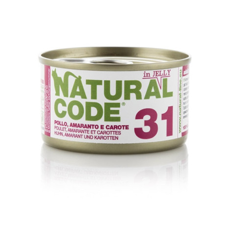 NATURAL CODE - 31 Pollo,Amaranto e Carote in jelly 85 gr. - 