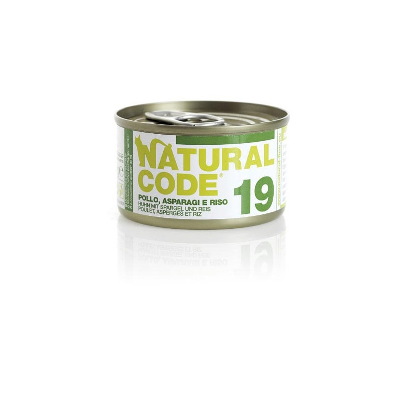 NATURAL CODE 19 Poulet Asparagi et Riz 85 g.