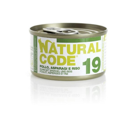 NATURAL CODE 19 Pollo Asparagi e Riso 85 gr. - 