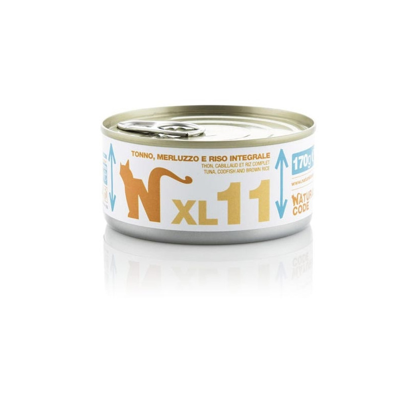 NATURAL CODE - XL 11 Thon,Cabillaud et Riz integrale 170 g.