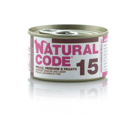 NATURAL CODE - 15 Pollo Verdure e Fegato 85 gr. - 