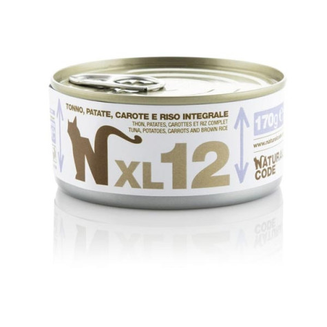 NATURAL CODE - XL 12 con Tonno,Patate,Carore e riso integrale 170 gr. - 
