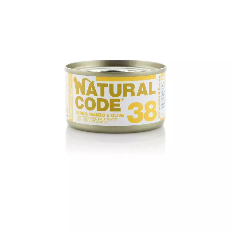 NATURAL CODE - 38 Tonno,Manzo e Olive 85 gr.