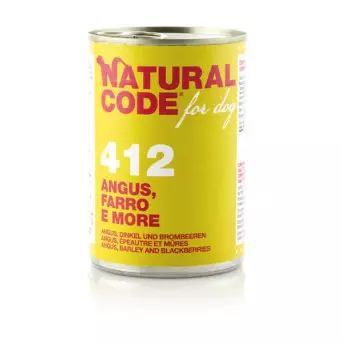 NATURAL CODE - For Dog 412 Angus, Farro and More 400 gr.