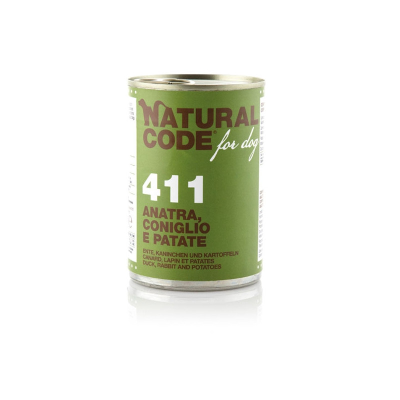 NATURAL CODE - For Dog 411 Duck, Rabbit and Potatoes 400 gr.