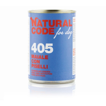 NATURAL CODE - For Dog 405 Pork with Peas 400 gr.
