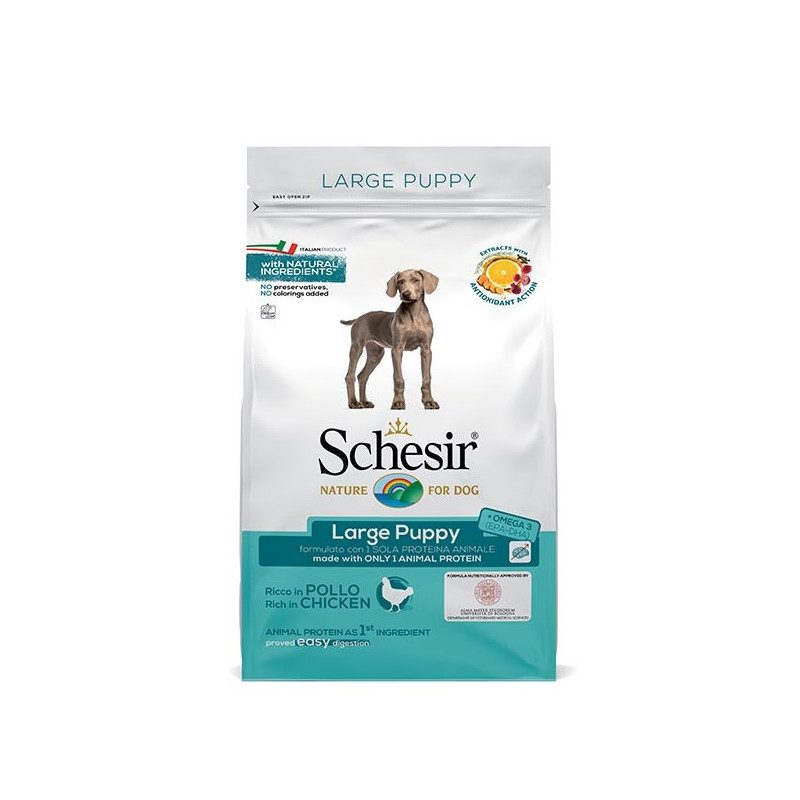 SCHESIR Dry Line Large Puppy Entretien avec Poulet 12 kg.